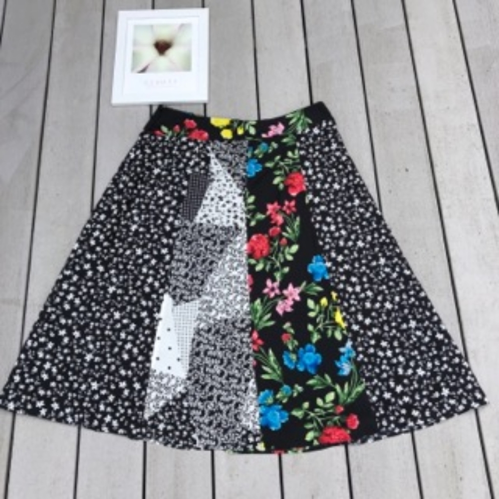 NWT CALVIN KLEIN patchwork print skirt, size 12